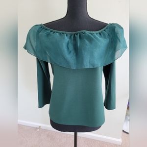 NWT J. Crew Organza Ruffle Top - Sz M